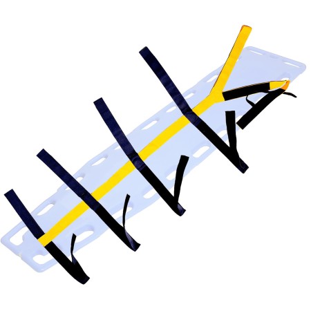 1 - Imbragatura Pronto Soccorso a ragno per il bloccaggio dell’infortunato alla Tavola spinale