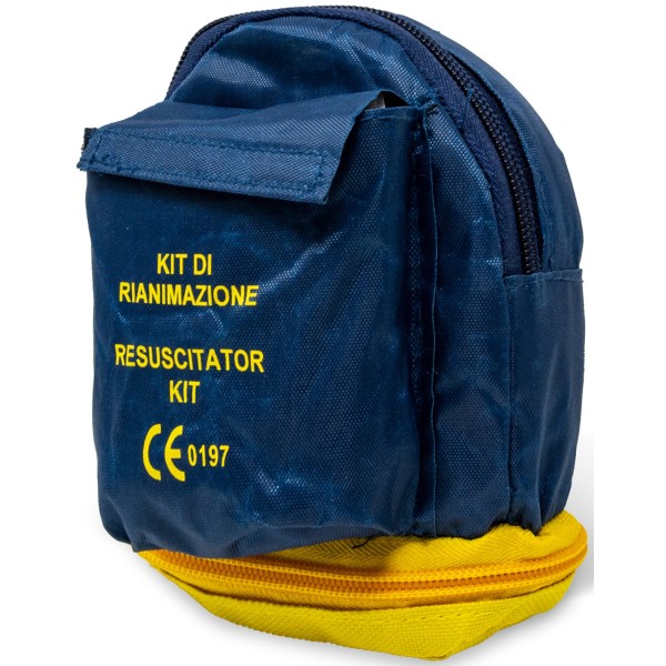 Kit accessori defibrillatore in borsa  (pocket mask, rasoio, salviette disinfettanti, guanti)