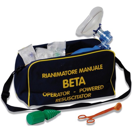 1 - kit pronto soccorso rianimatore BETA in borsa con tracolla 300x140x370H