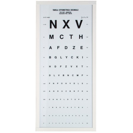 1 - Ottotipo Monoyer semplice con schermo in materiale acrilico