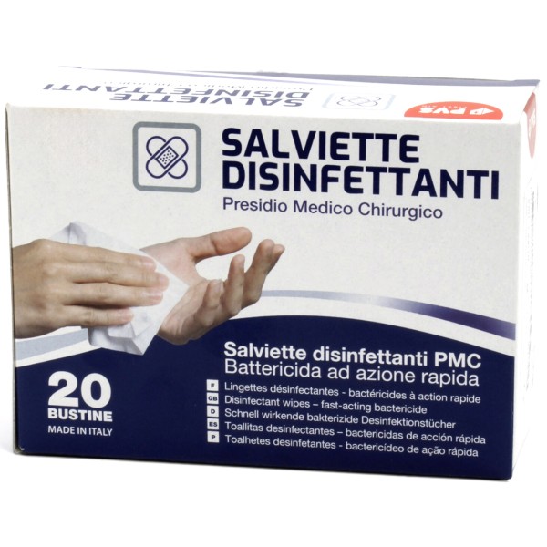 Salviette disinfettanti Puravir PMC in confezione da 20