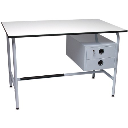 1 - Scrivania Pronto Soccorso a 2 cassetti laterali con serratura 120x70x78 cm