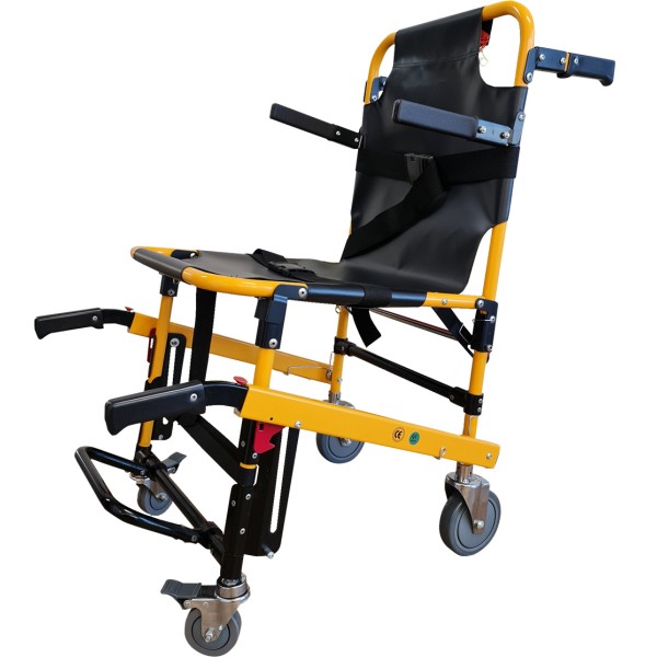 Sedia Portantina Pronto Soccorso a 4 ruote Gialla 910 x 505 x 710 mm