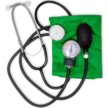 1 - Sfigmomanometro aneroide con fonendoscopio Bracciale in nylon Chiusura a velcro