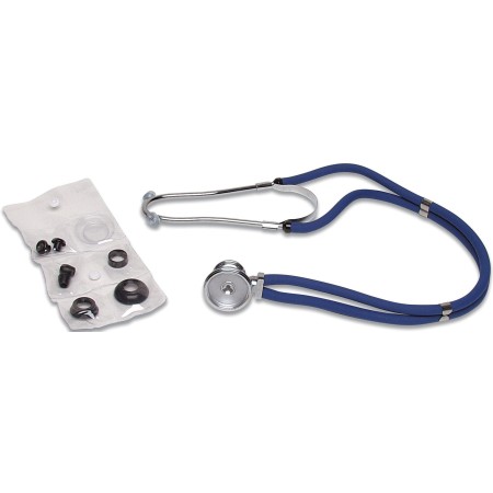 1 - Stetofonendoscopio tipo Rapport con tubo gemellare Testa in Metallo