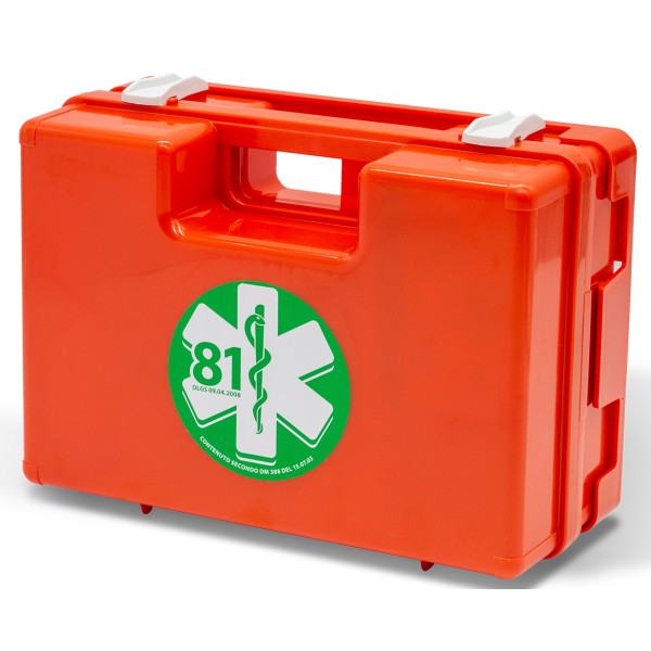Valigetta di Pronto Soccorso attacco a parete ART. 3 DPP 25 ALTO ADIGE fino a due persone con divisori interni  SAFARI 282x220x1