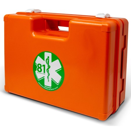 1 - Valigetta di Pronto Soccorso attacco a parete Tenuta ermetica ALL. 2 contenuto maggiorato FINO A 2 LAVORATORI 335x250x123 mm