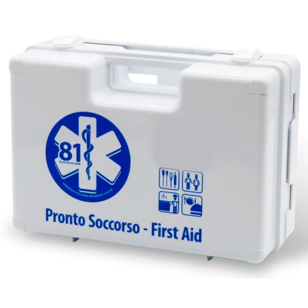 1 - Valigetta di Pronto Soccorso HACCP settore alimentare e ristorazione all. 1 DM 388 contenuto maggiorato con divisori interni