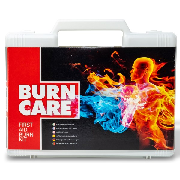 Valigetta di Pronto Soccorso KIT USTIONI BURN CARE TRIX medic 1 con supporto a muro 240x190x50 mm