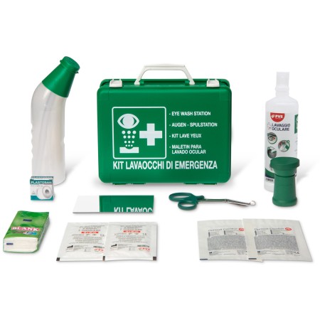 1 - Valigetta di Pronto Soccorso lavaocchi di emergenza 259x205x87,5 mm