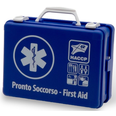 1 - Valigetta di Pronto Soccorso MEDIC 2 HACCP settore alimentare e ristorazione colore blu 395x135x270 mm
