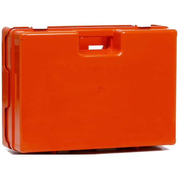 Valigetta Pronto Soccorso Vuota Multisan Arancio, Attacco a Muro, con divisori interni Tenuta Ermetica 443x338x147 mm