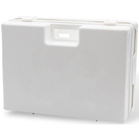 1 - Valigetta Pronto Soccorso Vuota Multisan Bianca, Attacco a Muro, con divisori interni Tenuta Ermetica 443x338x147 mm