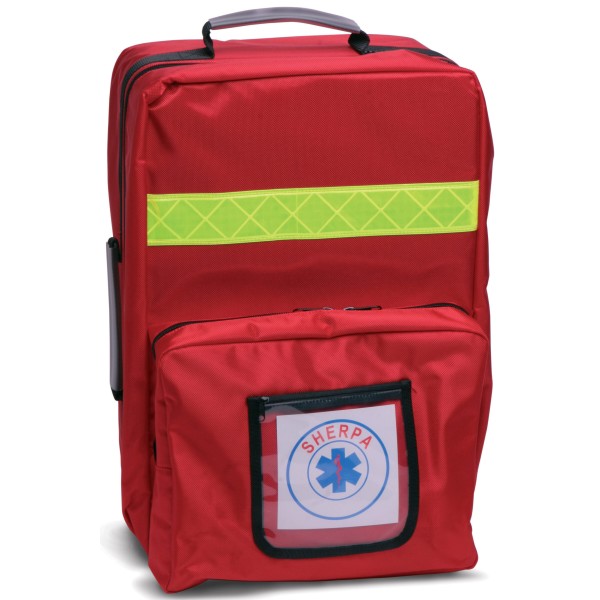 Zaino Pronto Soccorso Vuoto in Nylon impermeabile 2 comparti con 4 Borsette in nylon