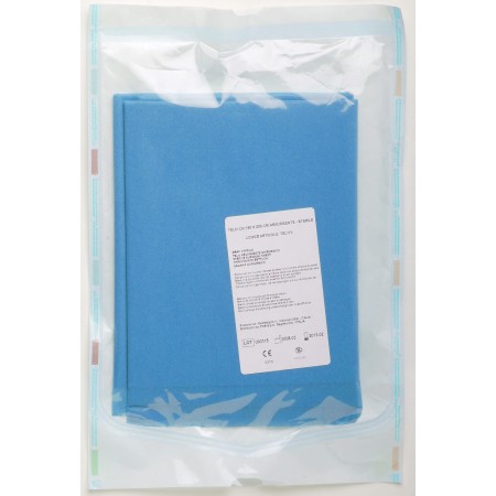 1 - Telo chirurgico assorbente sterile Impermeabile 75x90cm Azzurro