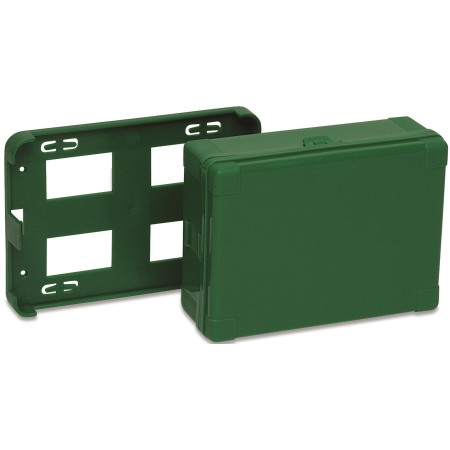 1 - Valigetta Pronto Soccorso Medic 0 Vuota Colore Verde Supporto a Muro 180x135x65 mm