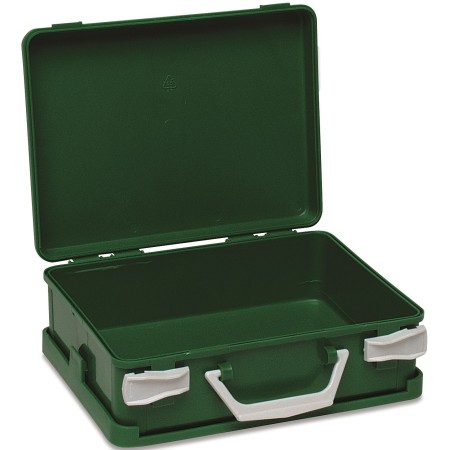 1 - Valigetta Pronto Soccorso Vuota MEDIC 1 Verde, Supporto a Muro, 250x190x90mm