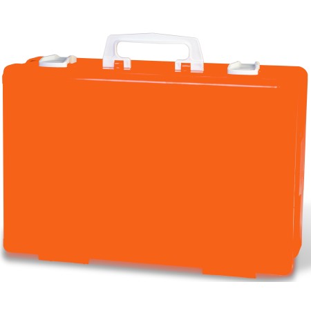 1 - Valigetta Pronto Soccorso Vuota grande MEDIC 2 Arancio, Supporto a Muro, 395x135x270mm