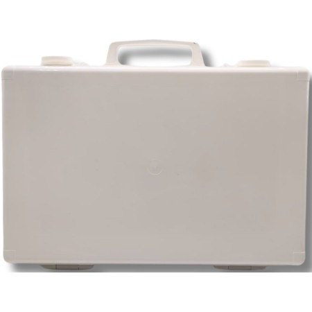 1 - Valigetta Pronto Soccorso Vuota MEDIC 2 Bianca, Supporto a Muro, 395x135x270mm