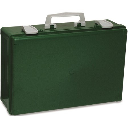 1 - Valigetta Pronto Soccorso Vuota MEDIC 2 Verde, Supporto a Muro, 395x135x270mm