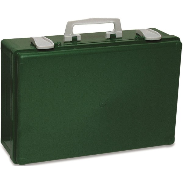 Valigetta Pronto Soccorso Vuota MEDIC 2 Verde, Supporto a Muro, 395x135x270mm