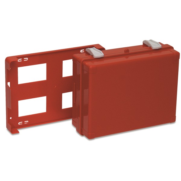 Valigetta Pronto Soccorso vuota piccola MEDISAN Arancio, Attacco a Muro, con divisori interni Tenuta Ermetica 235x200x87 mm