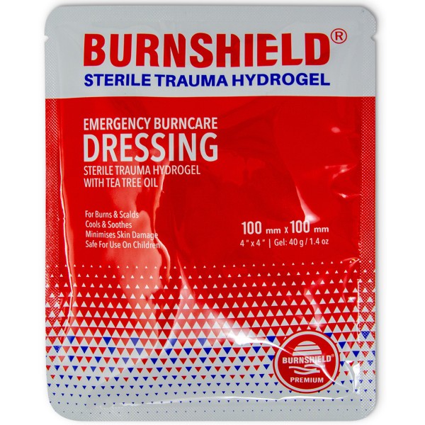 Bendaggio Pronto Soccorso a base di Hydrogel per ustioni sterile Burnshield Garza 10x10 cm
