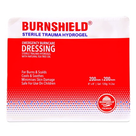 1 - Bendaggio Pronto Soccorso a base di Hydrogel per ustioni sterile Burnshield Garza 20x20 cm