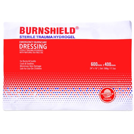 1 - Bendaggio Pronto Soccorso a base di Hydrogel per ustioni sterile Burnshield Garza 60x40 cm