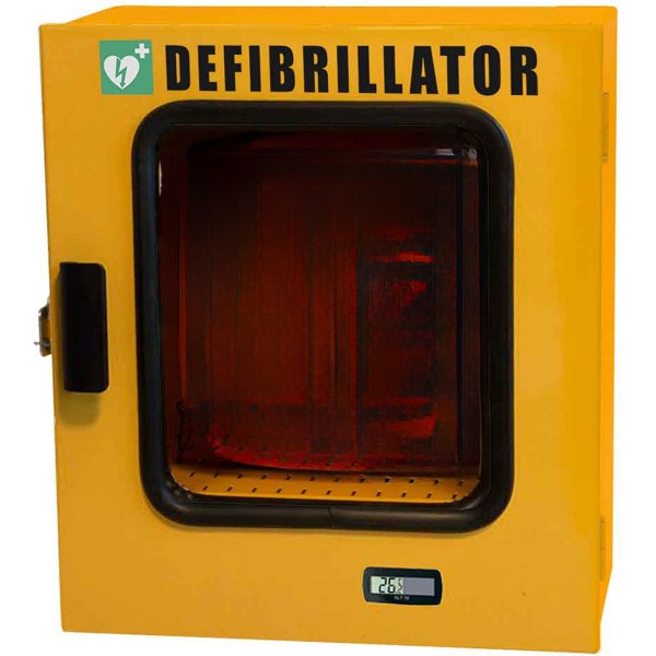 Teca da esterno per defibrillatore con termoregolazione e allarme 420 x 390 mm