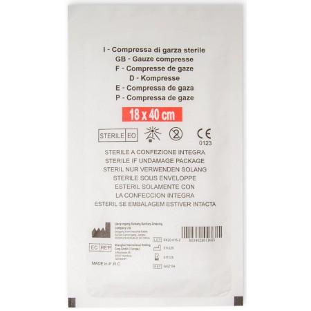 1 - Garza in Busta singola sterile sfusa 18x40 cm --