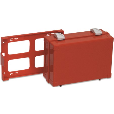 1 - Valigetta Pronto Soccorso Vuota MEDISAN Arancio, Attacco a Muro, con divisori interni Tenuta Ermetica 185x144x78 mm --