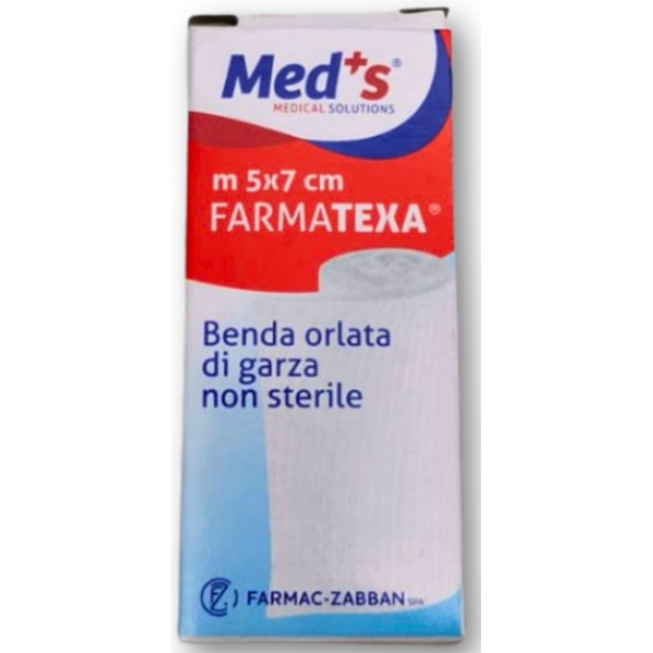 Prime 12 Bende di garza idrofila orlata DRESS FIX cm.7 x 5 m in astuccio da 12 PEZZI --