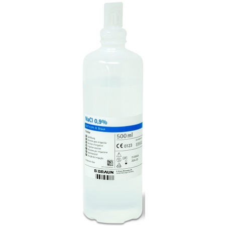 1 - Soluzione fisiologica 0,9% sodio cloruro ml.500 (conf.10 pezzi indivisibile) --