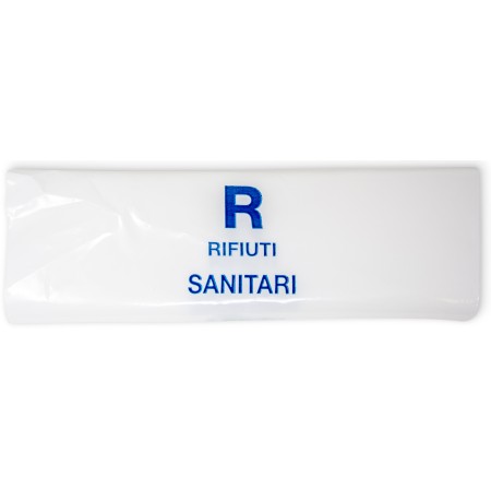 1 - Sacchetto Monouso per rifiuti sanitari bianco,chiusura minigrip 18×25 cm Conf. 100pz -