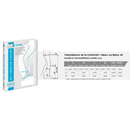2 - Gloria Med Monocollant Sinistro Calza Antitrombo THROMBOSIS 18 AGG CORTO P. Chiusa 18 mmHg