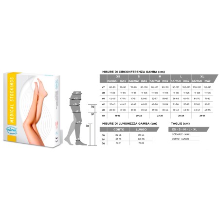 1 - Gloria Med Gambaletti COMFORT 152 CORTO AD Cotone 1° classe P. Chiusa nero CL1 18-21 mmHg