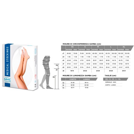 2 - Gloria Med Gambaletti SOFT 251 CORTO MAX AD Sintetico 2° classe P. Chiusa Nero CL2 23-32 mmHg