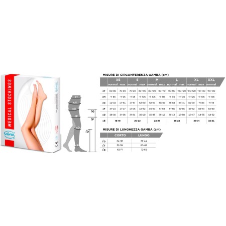 1 - Gloria Med Monocollant STRONG 361 LUNGO AGG DESTRO Latex free 3° classe P. Aperta Beige CL3 34-46 mmHg