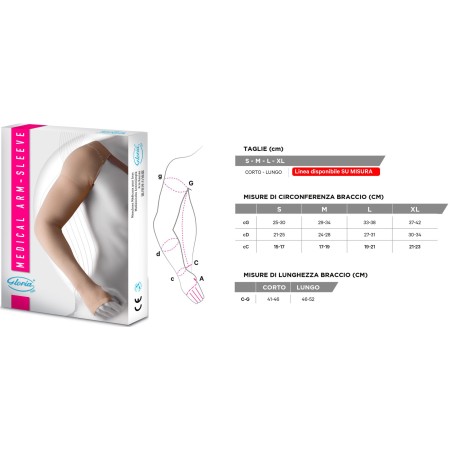 1 - Gloria Med Bracciale 201 CG LUNGO senza Palmare con Cinturino 2° Classe CL2 23-32 mmHg