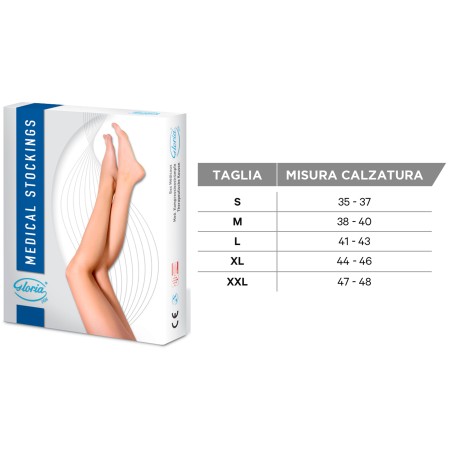 2 - Gloria Med DIABETE SOFT Gambaletti Unisex Silver Cotton colore Nero per diabete o piede sensibile