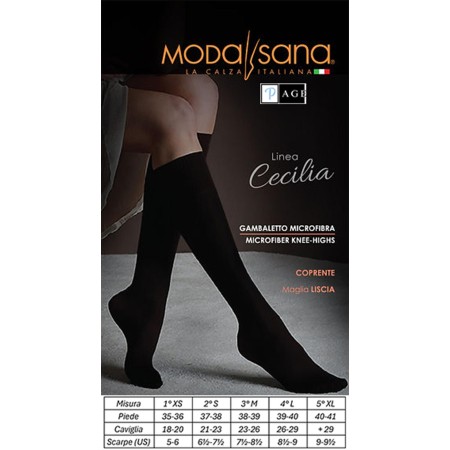 1 - 3 Paia di Modasana Gambaletti Microfibra Maglia Liscia Coprente 140 DEN BLU SCURO Calze a compressione graduata 18/20 mmHg C