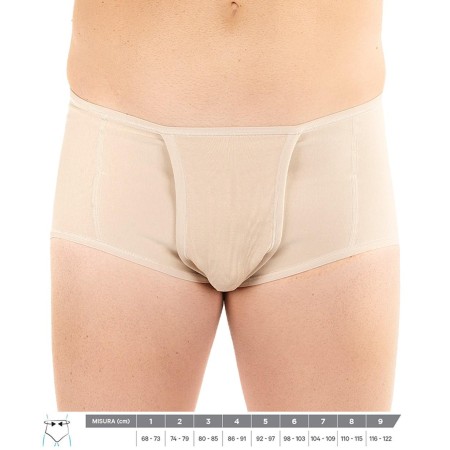 1 - Gloria Med Slip HF Vita Bassa Post Operatorio per Ernia Inguinale Contenitivo Con Pelote Cotone BEIGE