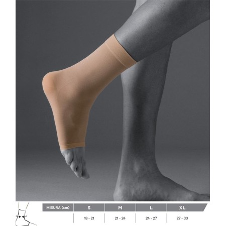 1 - Gloria Med Cavigliera tutore piede Poliestensiva in Morbida e Calda Lana Merino Compressione Leggera BEIGE