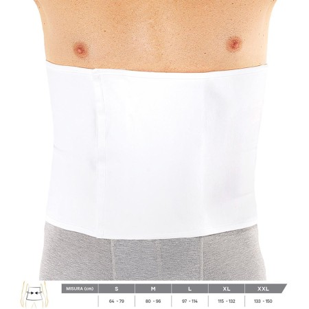 1 - Gloria Med Fascia Post Operatoria Monoestensiva Slim Stecchine Flessibili Contenzione Media BIANCO