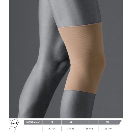 1 - Gloria Med Ginocchiera tutore gamba ortopedico Poliestensiva in Morbida e Calda Lana Merino Compressione Leggera BEIGE