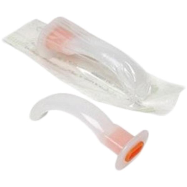 Cannula di Guedel anatomica solo un pezzo Misura 4 colore Arancione 100 mm Art. GUE071