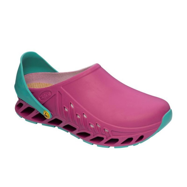 Scholl EVOFLEX Fuchsia/Emerald Memory Cushion Professional