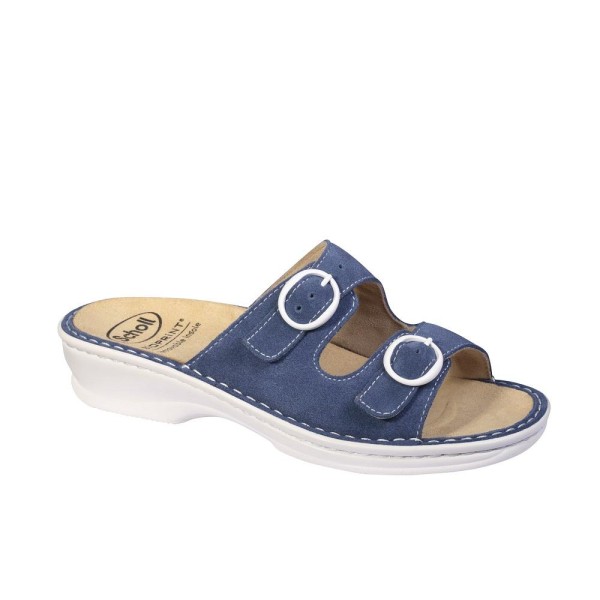 Nicoletta denim ciabatte Scholl  removible insole soletta rimovibile
