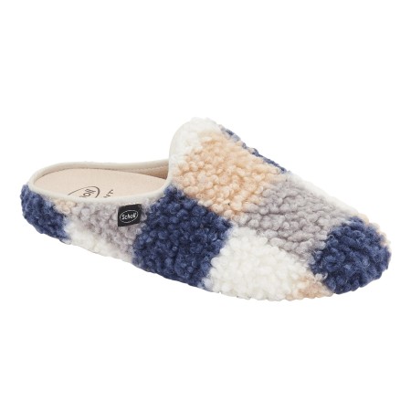 1 - MADDY Scholl Blue/Multi tomaia in pelliccia sintetica arricciata